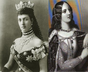 Queen Alexandria of Denmark and Queen Isabella of Valois