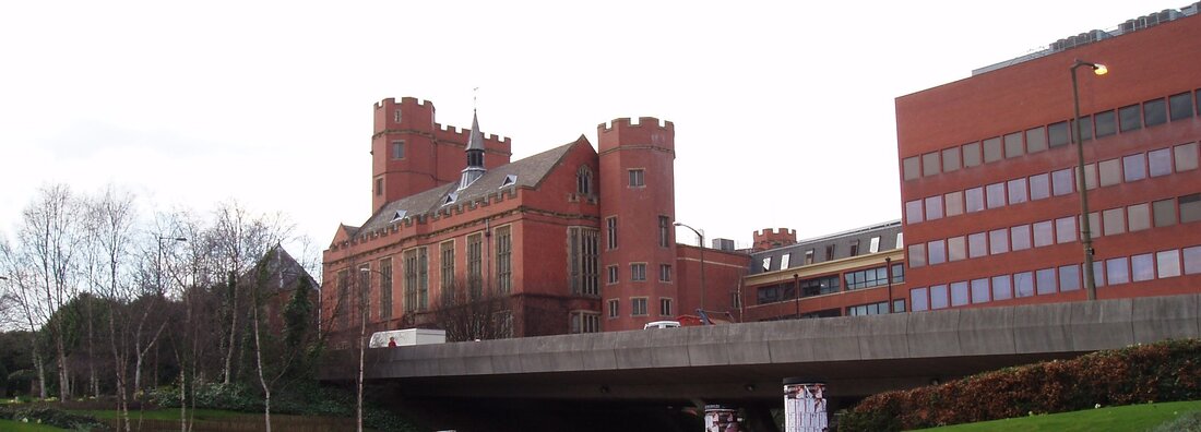 The Firth building on the left and the new addition